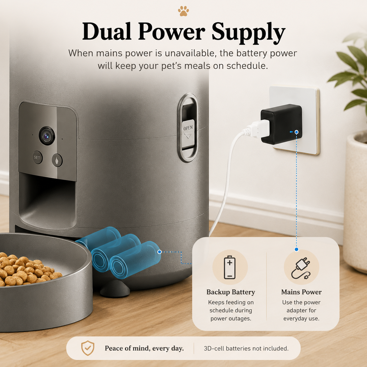 Smart WiFi Pet Feeder with Camera