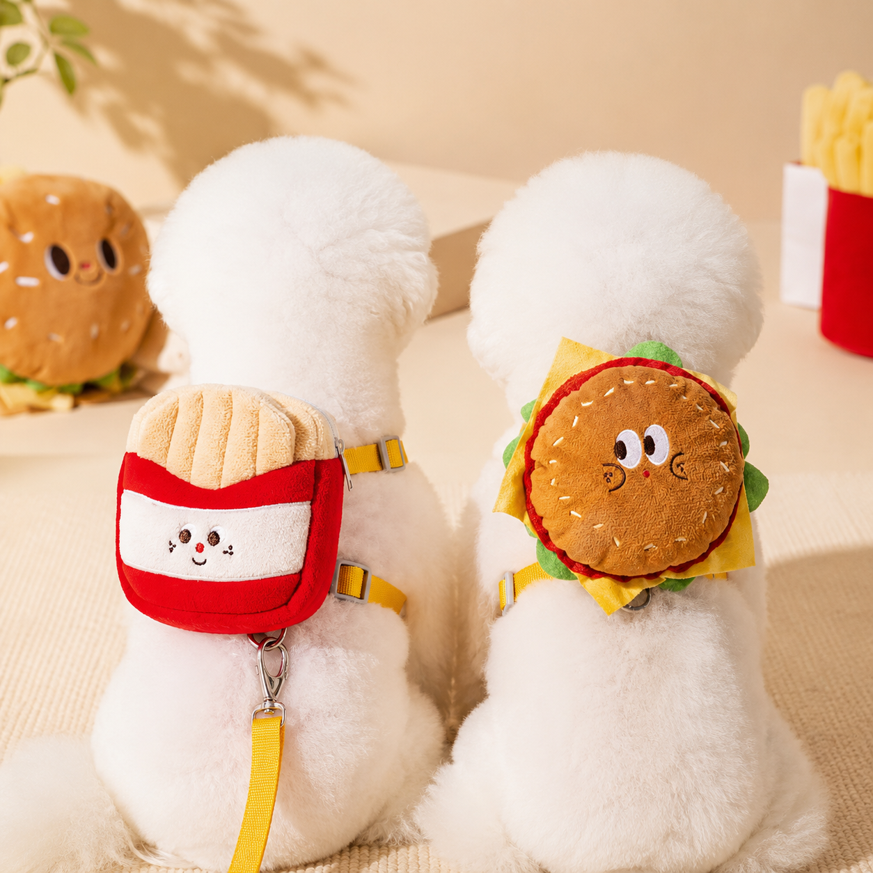 Burger & Fries Pet Harness Backpack