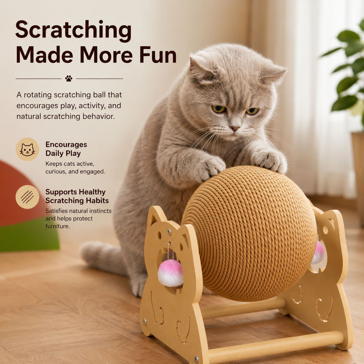 Rolling Cat Scratcher