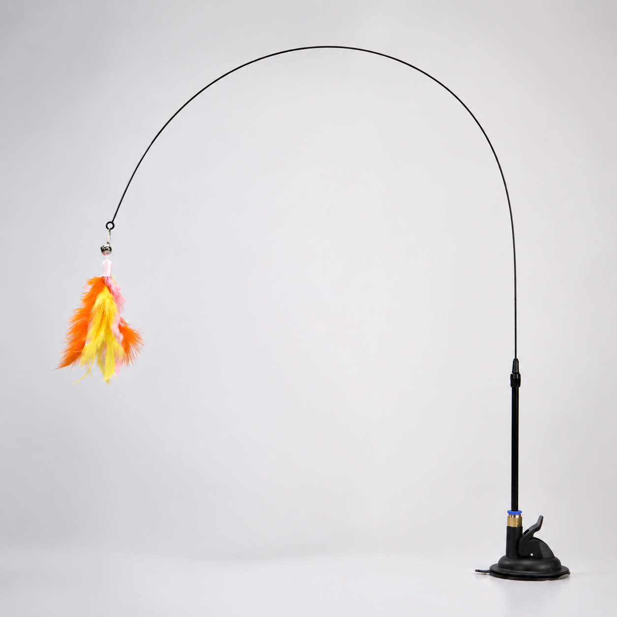 Strong Suction Feather Wand Toy for Cats