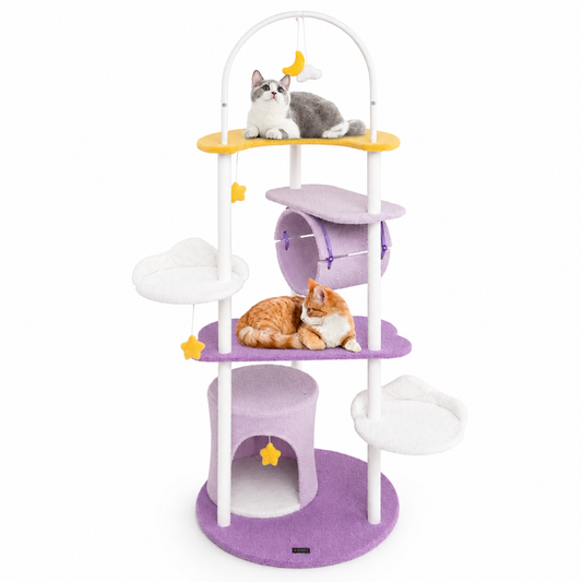 Celestial Cat Tower with Condo & Play Tunnel