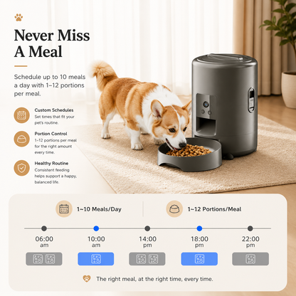 Smart WiFi Pet Feeder with Camera