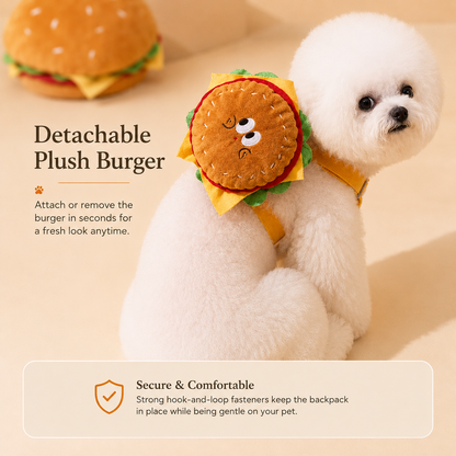 Burger & Fries Pet Harness Backpack