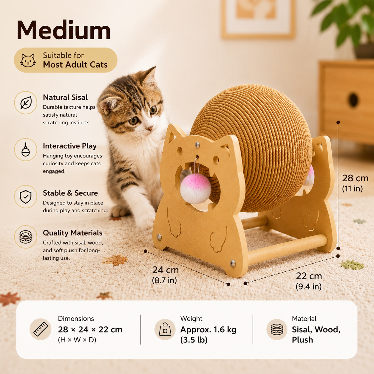 Rolling Cat Scratcher
