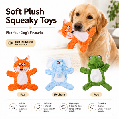 Woodland Friends Squeaky Dog Toy