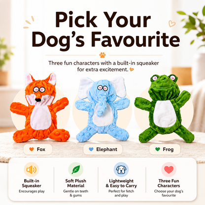 Woodland Friends Squeaky Dog Toy