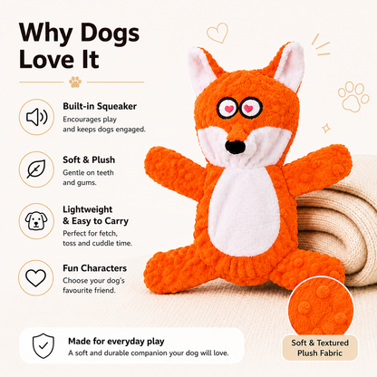 Woodland Friends Squeaky Dog Toy