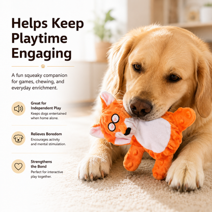 Woodland Friends Squeaky Dog Toy