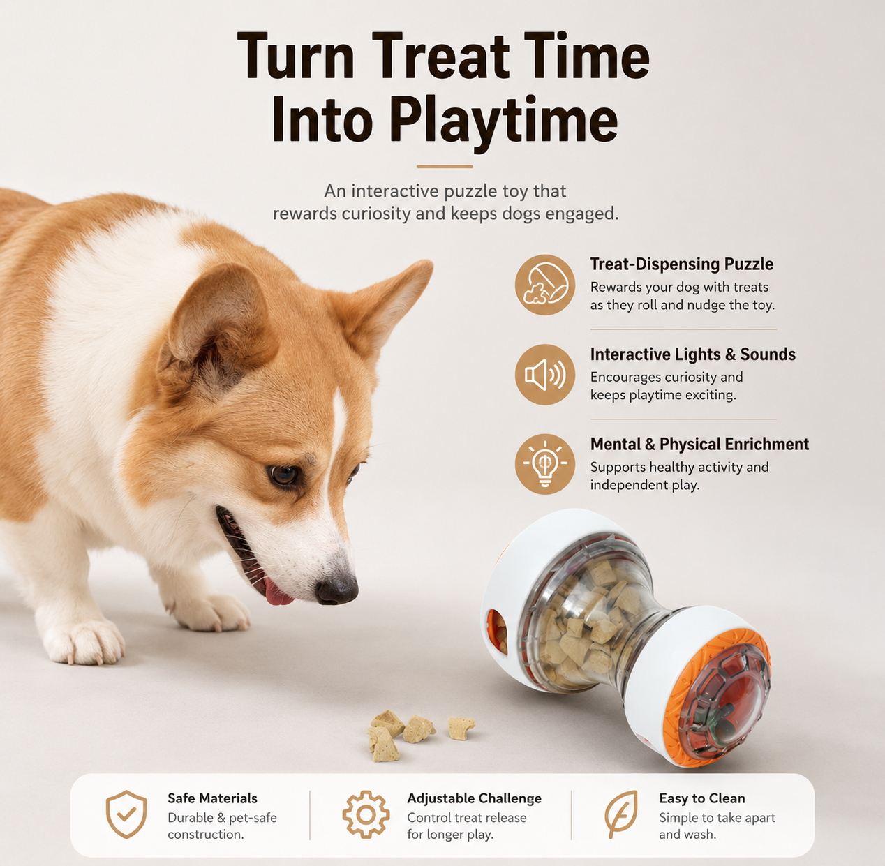 Roll & Reward Slow Feeder Toy