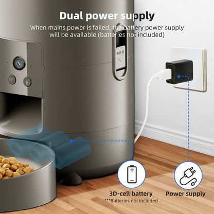 Smart WiFi Pet Feeder with Camera