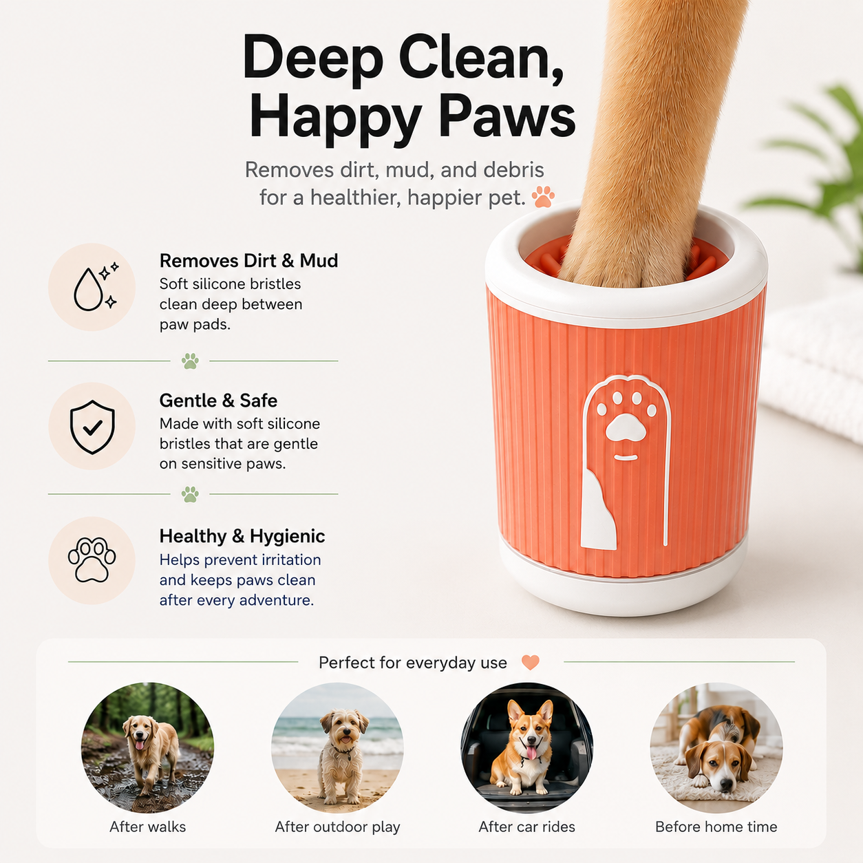Gentle Pet Paw Cleaner