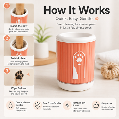 Gentle Pet Paw Cleaner