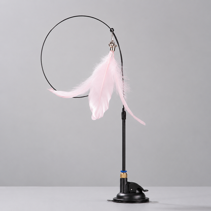 Strong Suction Feather Wand Toy for Cats