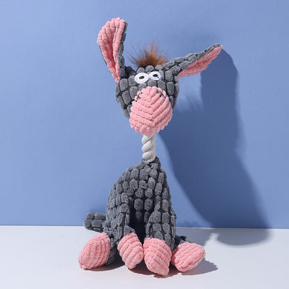 Interactive Plush Squeaky Dog Toy