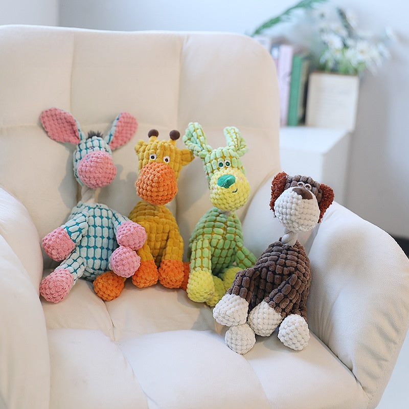 Interactive Plush Squeaky Dog Toy