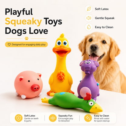 Interactive Squeaky Dog Toy