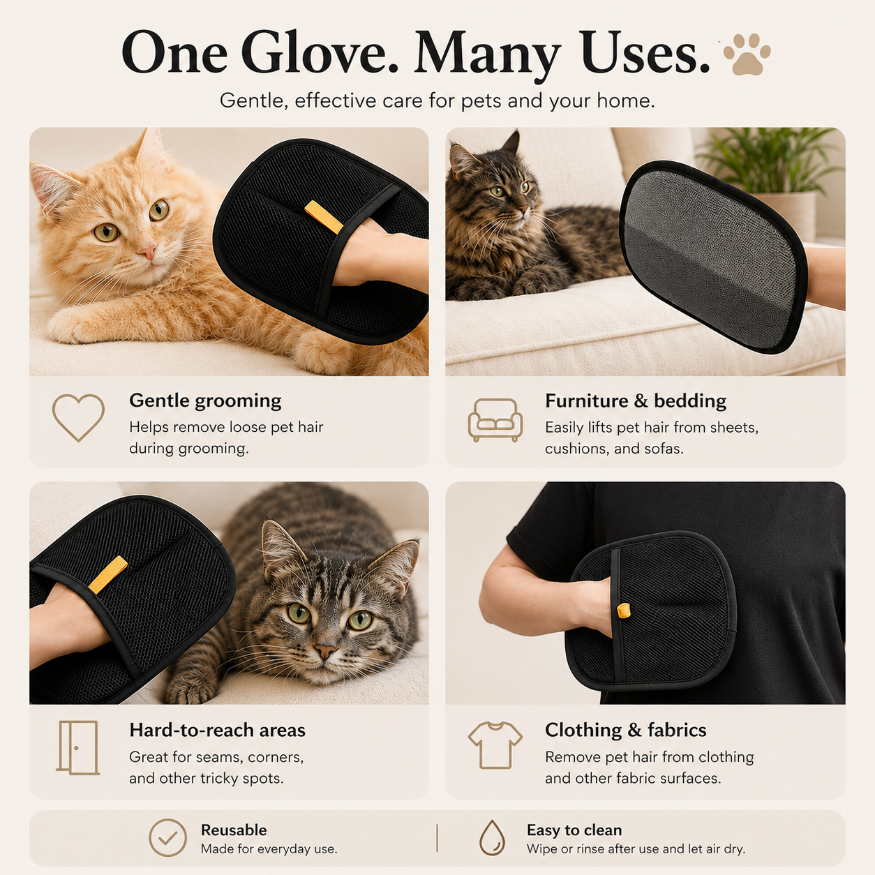 Pet Hair Removal Glove