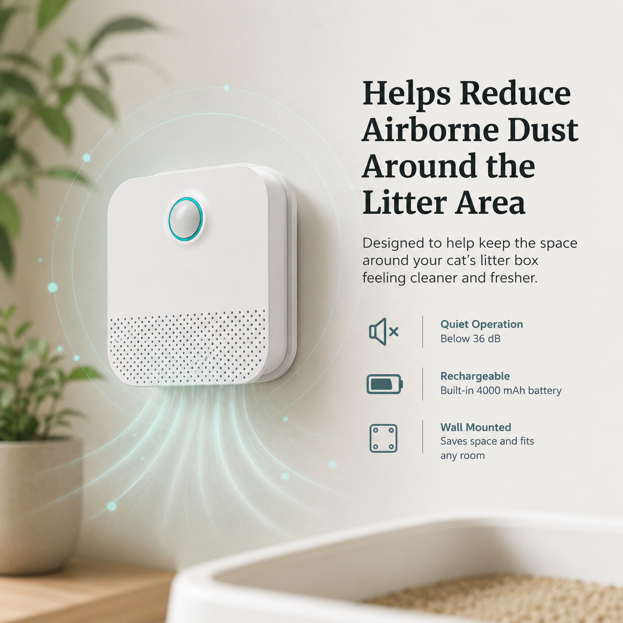 Smart Pet Litter Odor Purifier